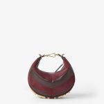 FENDI Fendigraphy Mini Mini-bag in leather and suede with two-tone inlay